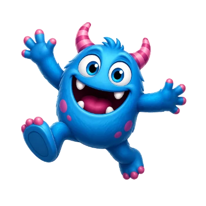 Blaues Ole!Ole! Monster